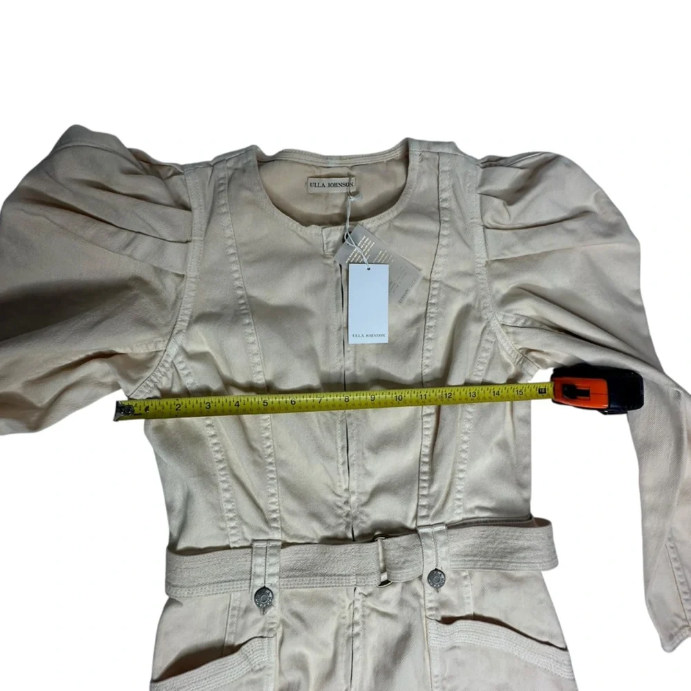 NWT Ulla Johnson Belted Cori Mini Denim Dress in Oat 4 - Picture 12 of 15